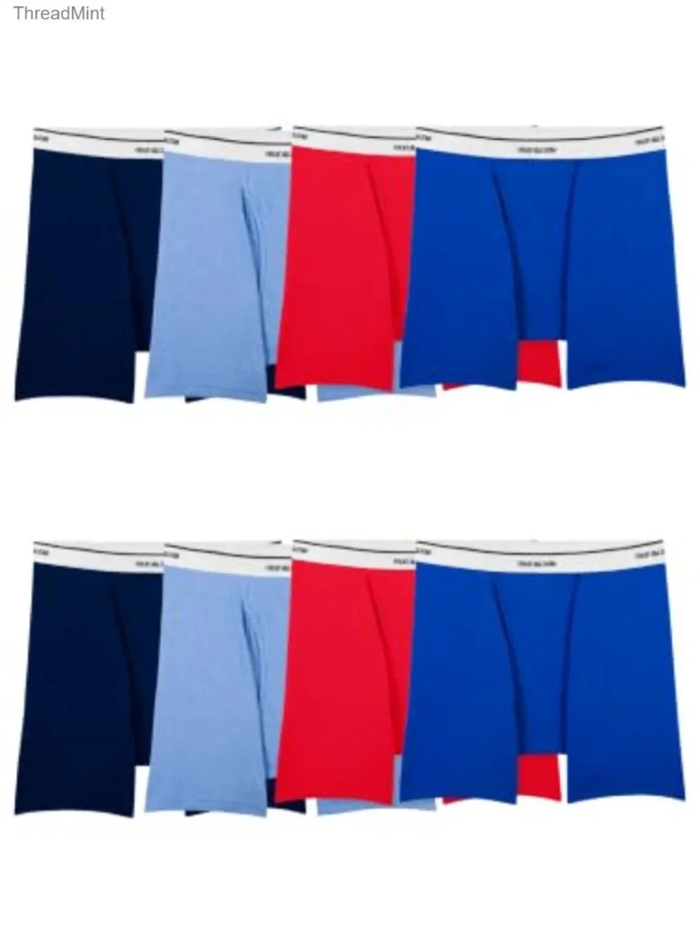 Mens Lightweight Cotton Blend Boxer Briefs 8 Pack Moisture Wicking No Pinch